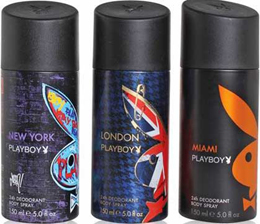 Play Boy pack of 3 deo Miami london New york by - Best Online For Men - PerfumesDirect.co.in